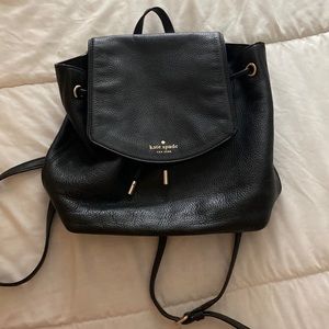 Kate Spade Black Flap Backpack